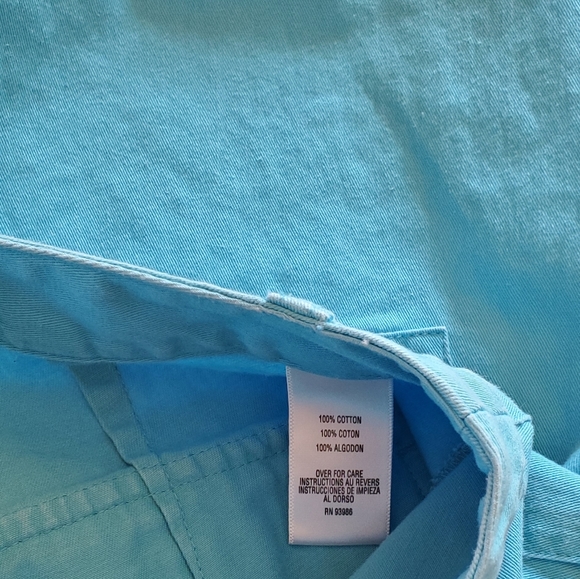 Turquoise Wide Leg Crop Ankle Chino size 4 - Picture 4 of 5